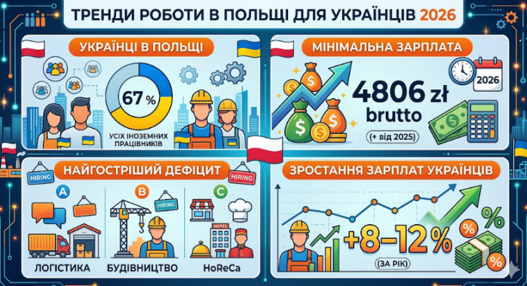 Робота в Польщі для жителів м. Хмельницький на Jooble: дефіцитні професії, зарплати та як знайти вакансію без посередників