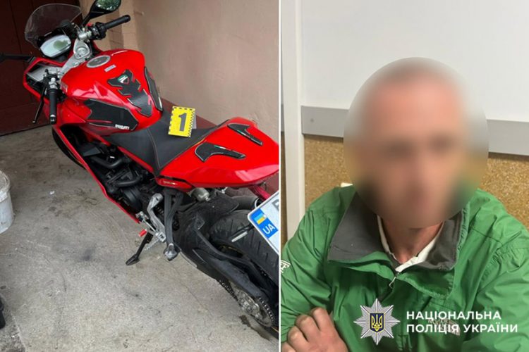 У Хмельницькому викрали елітний мотоцикл «Ducati Supersport»: злодія оперативно затримали