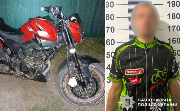 На Хмельниччині п’яний мотоцикліст збив пішохода та втік з місця ДТП